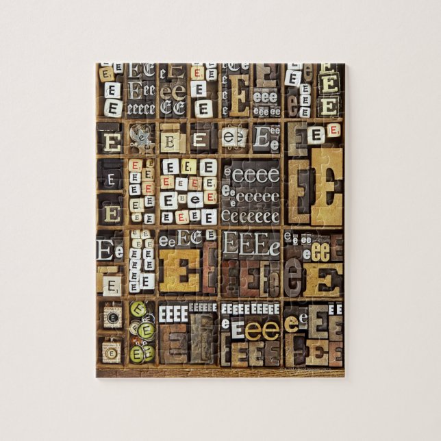 Buchstabe E Puzzle (Vertikal)