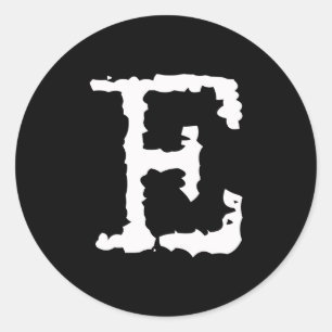 Buchstabe E Runder Aufkleber