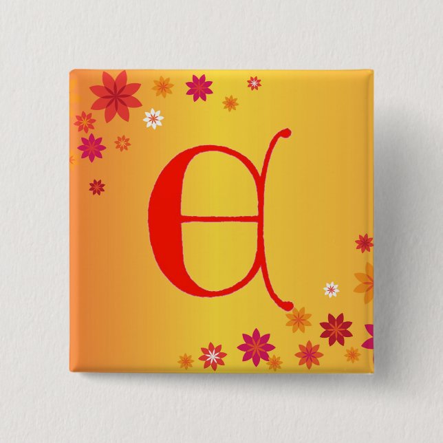 Buchstabe E-Taste Button (Vorderseite)