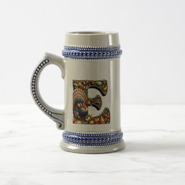 Buchstabe E Thanksgiving-Geschenk im Stil  Bierglas (Links)