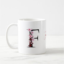 Buchstabe F, Cherry Blossom | Monogramm-Skriptname