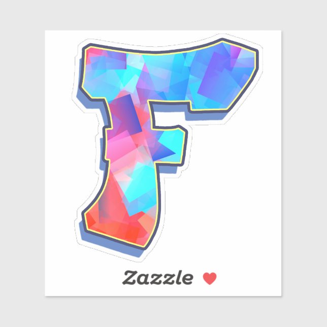 Buchstabe F _ Graffiti Alphabet Letters Aufkleber (Blatt)