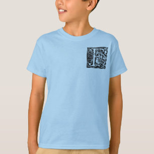 Buchstabe F Mittelalterliche Monogramm-Kunst Art N T-Shirt