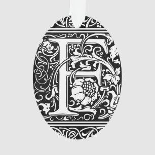 Buchstabe F Mittelalterliche Monogramm-Kunst Neue  Ornament
