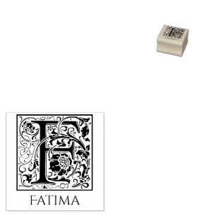 Buchstabe F Vintage Anfangsbuchstabe mit individue Gummistempel