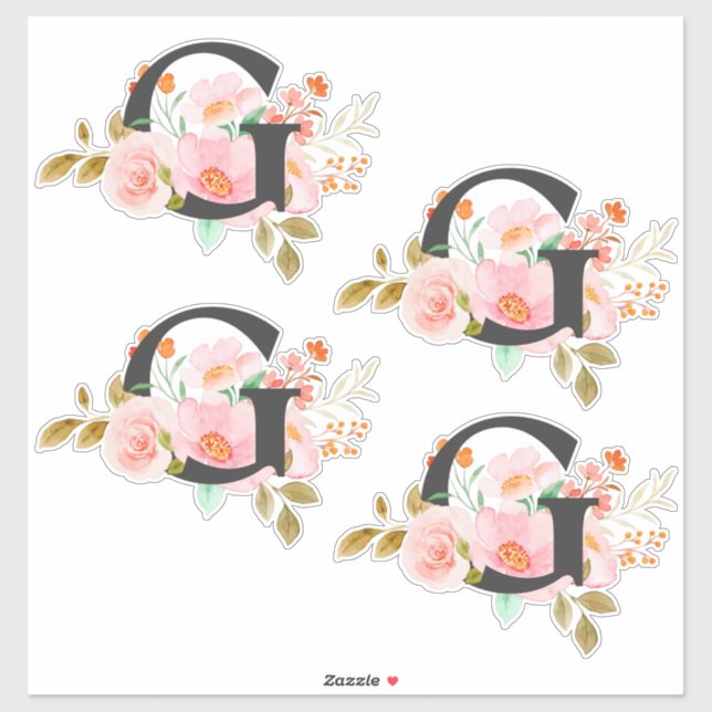 Buchstabe G Aufkleber (Blatt)