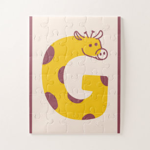 Buchstabe "G" Giraffe Alphabet Kunst Puzzle