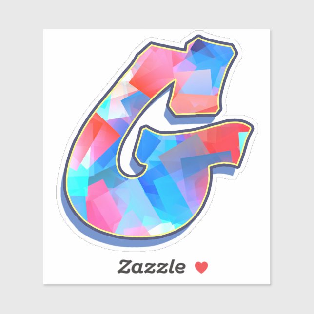 Buchstabe G _ Graffiti Alphabet Letters Aufkleber (Blatt)