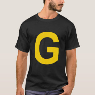 Buchstabe G Hauptstadt Alphabet T-Shirt