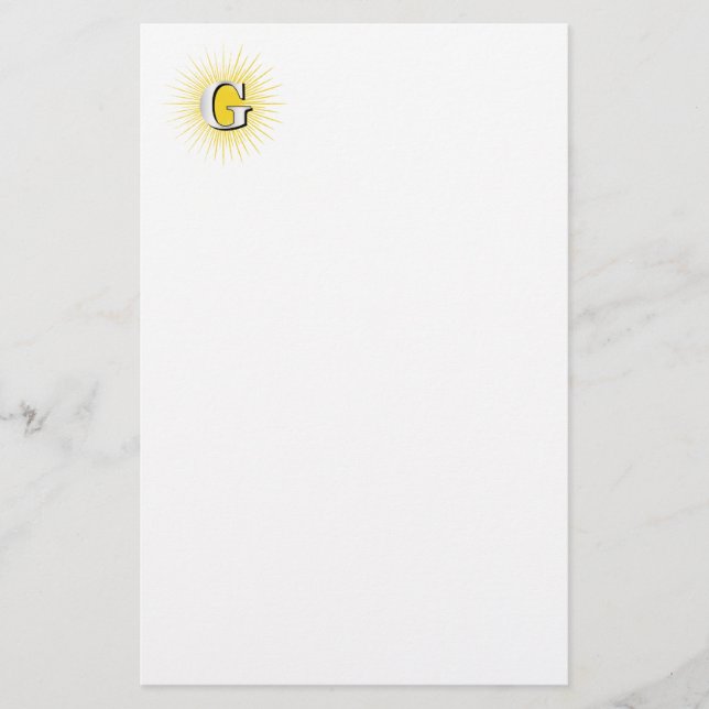 Buchstabe G - Mauritisches Symbol Briefpapier (Vorderseite)