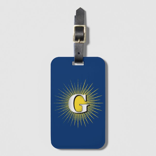 Buchstabe G - Mauritisches Symbol Gepäckanhänger (Vorderseite Vertikal)