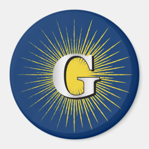 Buchstabe G - Mauritisches Symbol Magnet