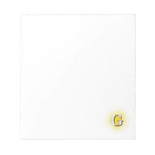 Buchstabe G - Mauritisches Symbol Notizblock