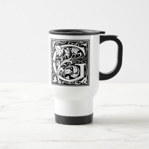 Buchstabe G Mittelalterliche Monogramm-Kunst Art N Reisebecher