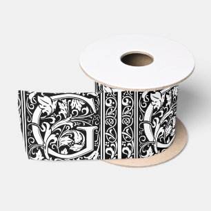 Buchstabe G Mittelalterliche Monogramm-Kunst Art N Satinband