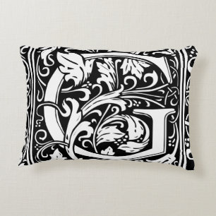 Buchstabe G Mittelalterliche Monogramm-Kunst Art N Zierkissen