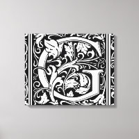 Buchstabe G Mittelalterliches Monogramm Art Nouvea