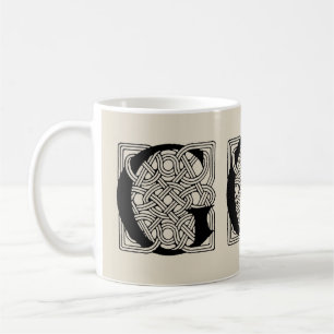 Buchstabe G Monogramm Vintage-Keltischer Knoten Dr Kaffeetasse