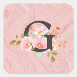 Buchstabe G Quadratischer Aufkleber