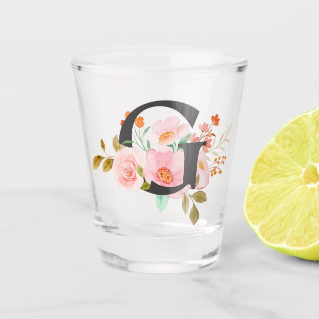 Buchstabe G Schnapsglas (Vorderseite)