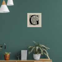 Buchstabe G Vintag keltische Knoten Monogramm