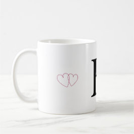 Buchstabe H Geschenktasse - Monogramm Initial Tass Kaffeetasse