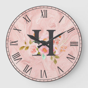 Buchstabe H Große Wanduhr