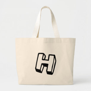 Buchstabe H Jumbo Stoffbeutel