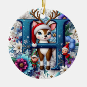 Buchstabe h keramik ornament