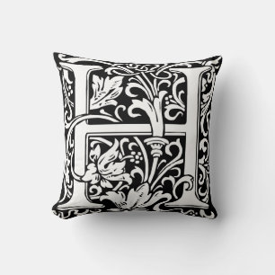 Buchstabe H Mittelalterliche Monogramm-Kunst Art N Kissen