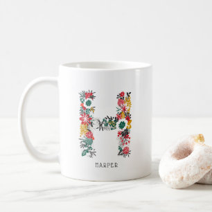 Buchstabe H   Monogramm-I-Tasse für den Blasenbrie Tasse