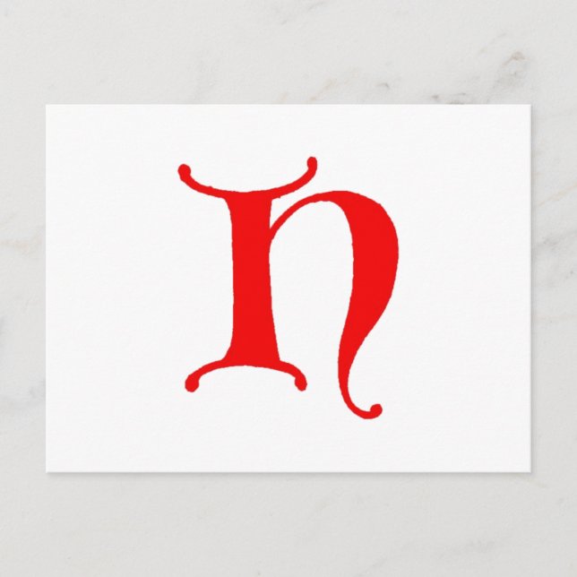 Buchstabe H Postkarte (Vorderseite)
