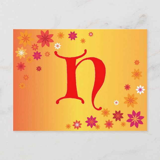Buchstabe H Postkarte (Vorderseite)