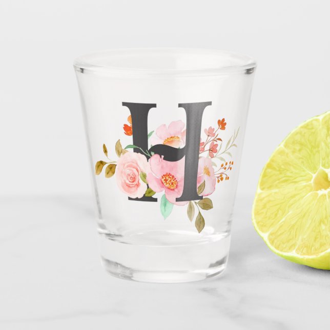 Buchstabe H Schnapsglas (Vorderseite)