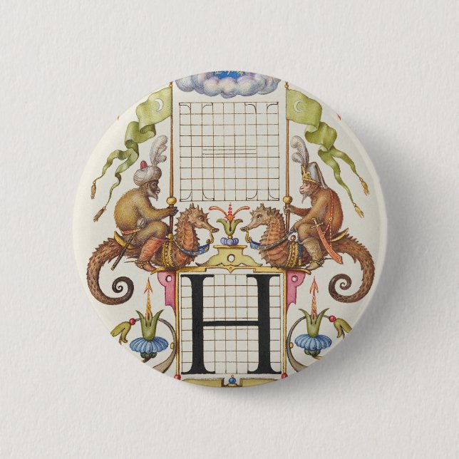 Buchstabe H von Mira Calligraphiae Monumenta Button (Vorderseite)