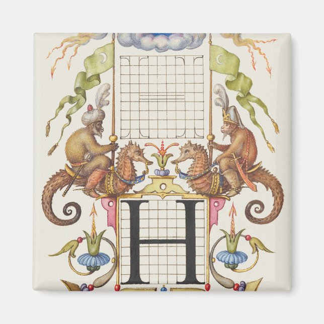 Buchstabe H von Mira Calligraphiae Monumenta Magnet (Vorne)