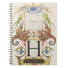 Buchstabe H von Mira Calligraphiae Monumenta Notizblock