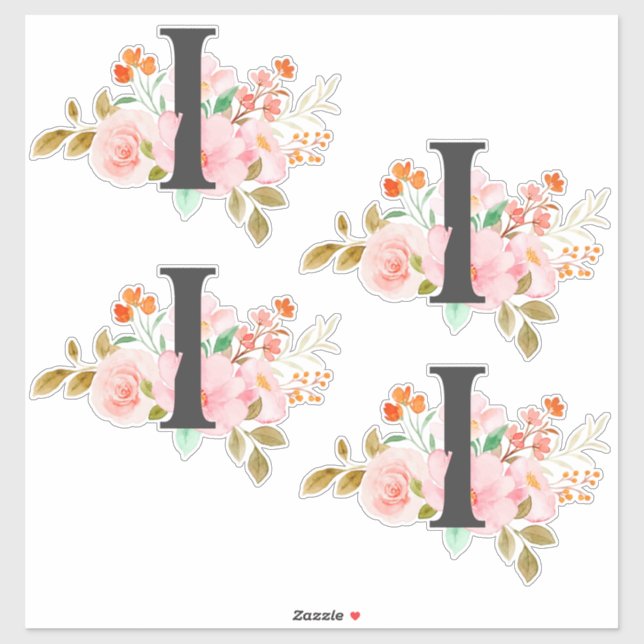 Buchstabe I Aufkleber (Blatt)