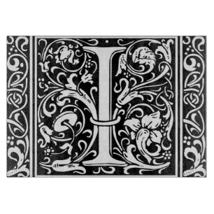 Buchstabe I Mittelalterliche Monogramm-Kunst Art N Schneidebrett