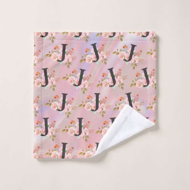 Buchstabe J Badhandtuch Set (Waschlappen)