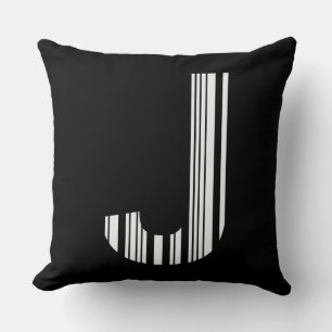 BUCHSTABE J BARCODE Erstes Anfangsbuchstaben-Barco Kissen