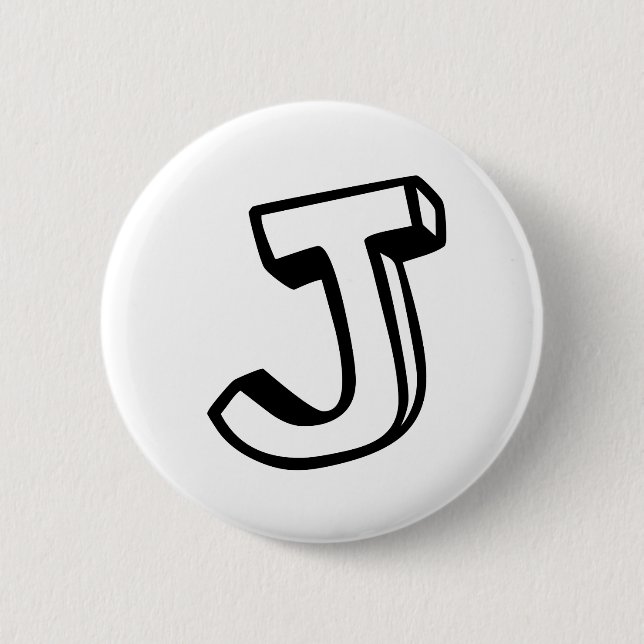 Buchstabe J Button (Vorderseite)