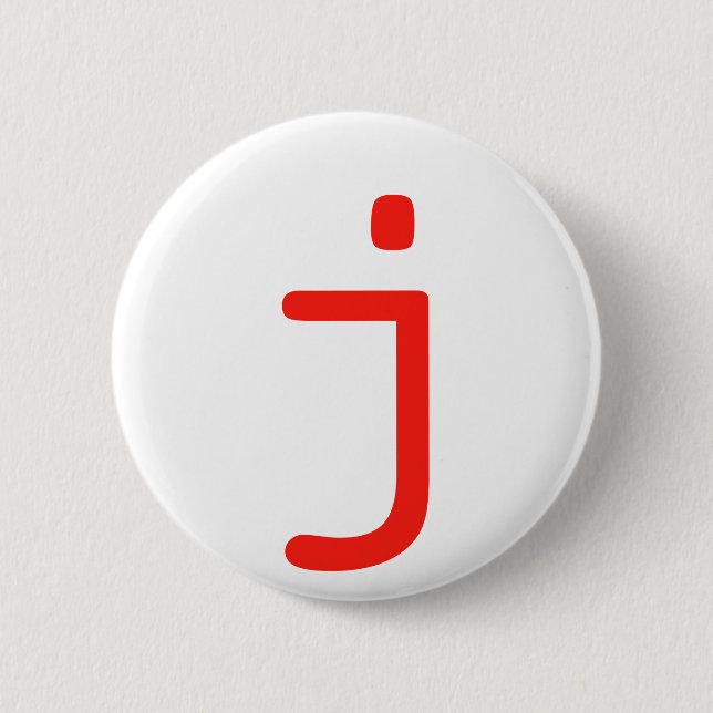 Buchstabe J Button (Vorderseite)