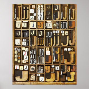 Buchstabe J Poster