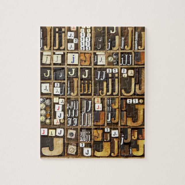 Buchstabe J Puzzle (Vertikal)