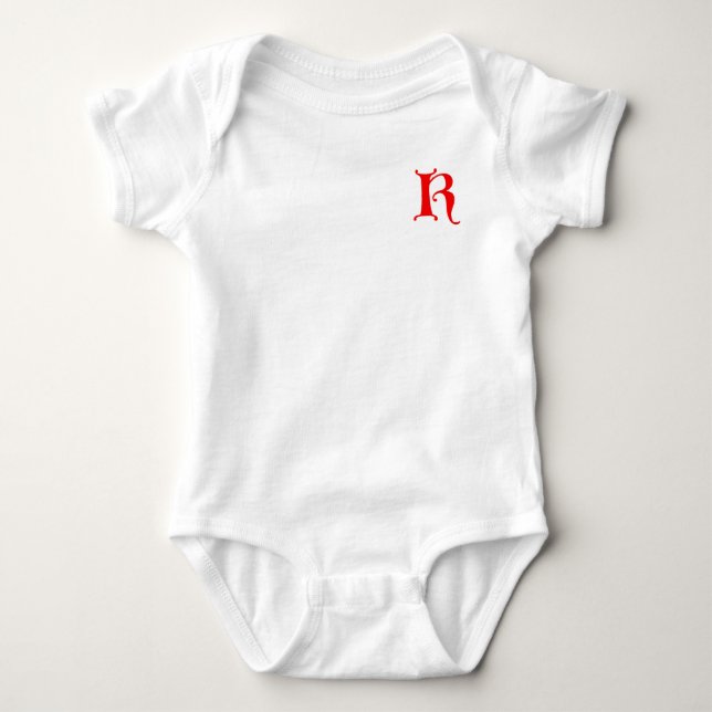 Buchstabe K Baby Strampler (Vorderseite)