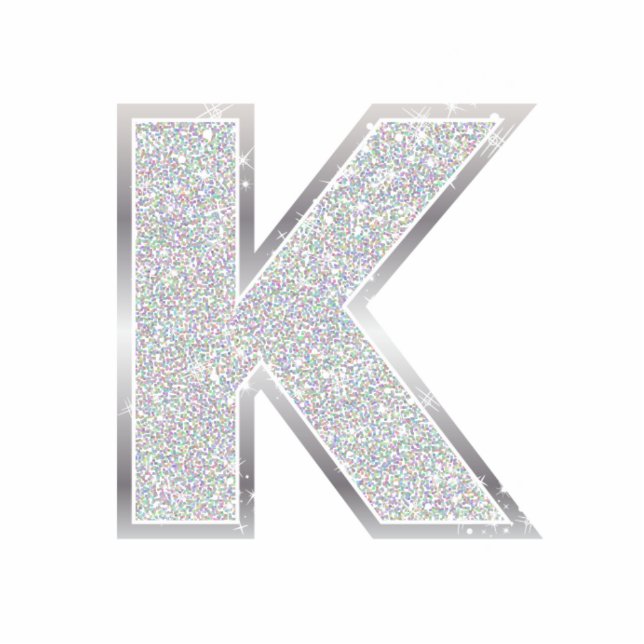 Buchstabe K Fotoskulptur Ornament (Vorne)