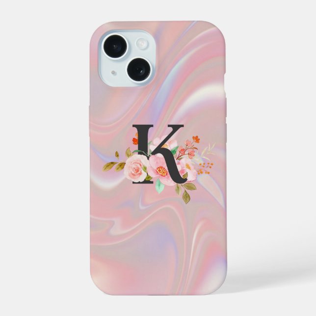Buchstabe K iPhone 15 Hülle (Rückseite)
