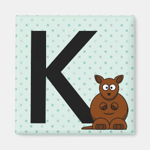 "Buchstabe K" ist für die Magneten Känguru Kinder Magnet