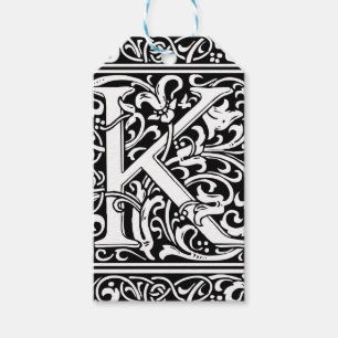 Buchstabe K Mittelalterliche Monogramm-Kunst Art N Geschenkanhänger